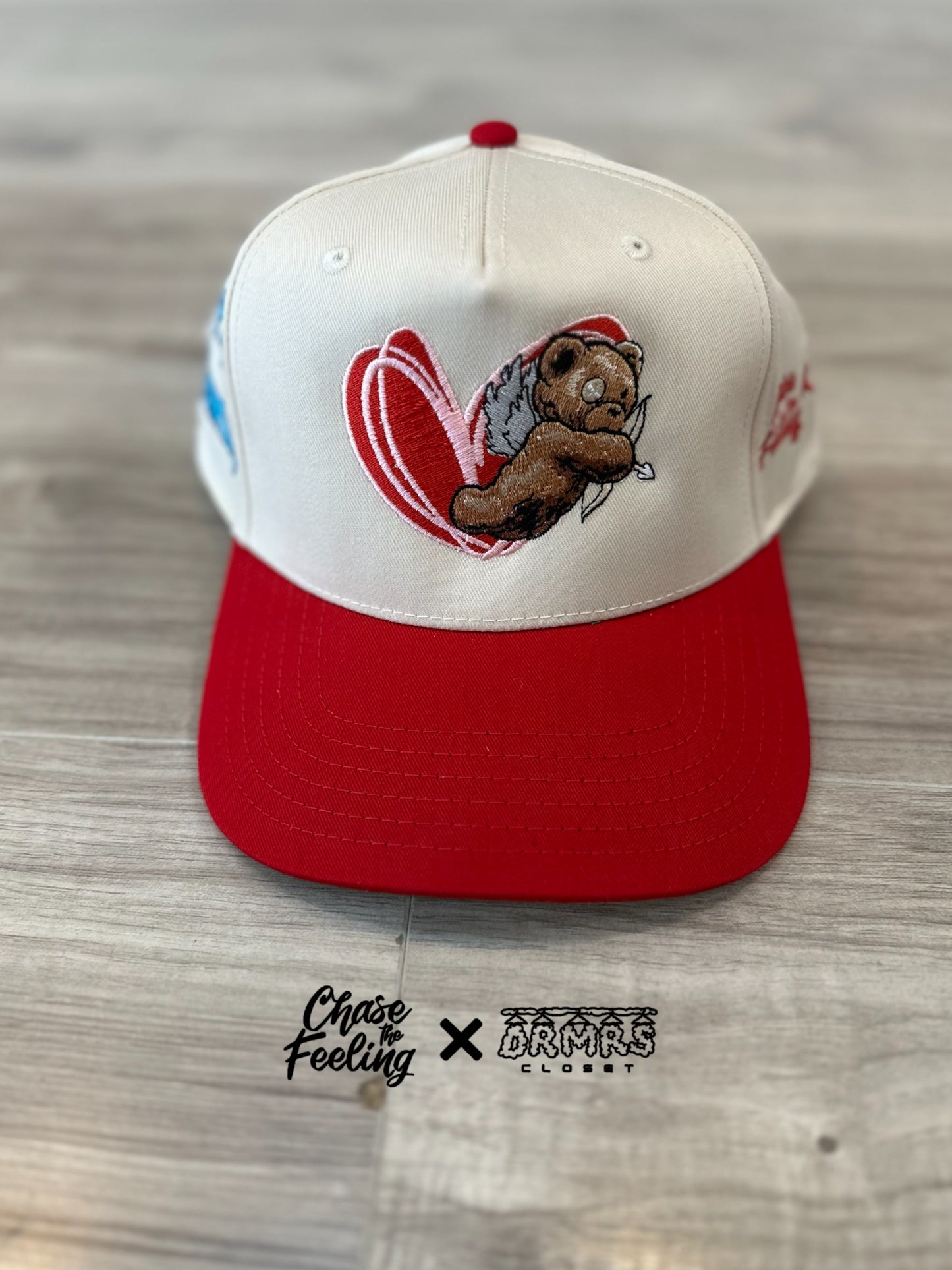 The Hopeless Romantic$ SnapBack (Natural w/ Red Brim)